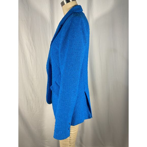 L'Agence 'Chamberlain' Blue Polyurethane Blazer Size 6 - Picture 3 of 6